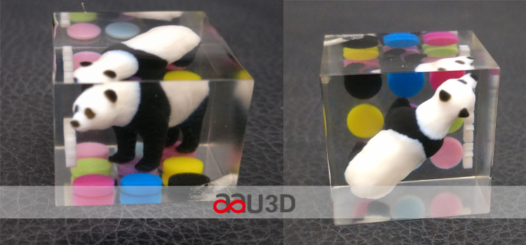 3D一体打印熊猫挂件