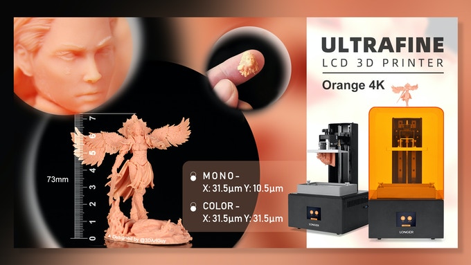 国货崛起！低成本、高分辨率新型3D打印机Orange 4K面世