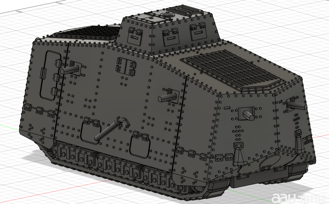 A7V-一战德国坦克STL模型
