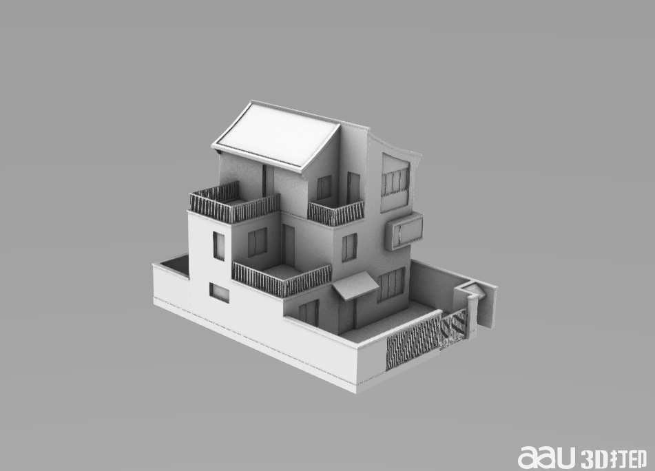 三层小别墅STL模型