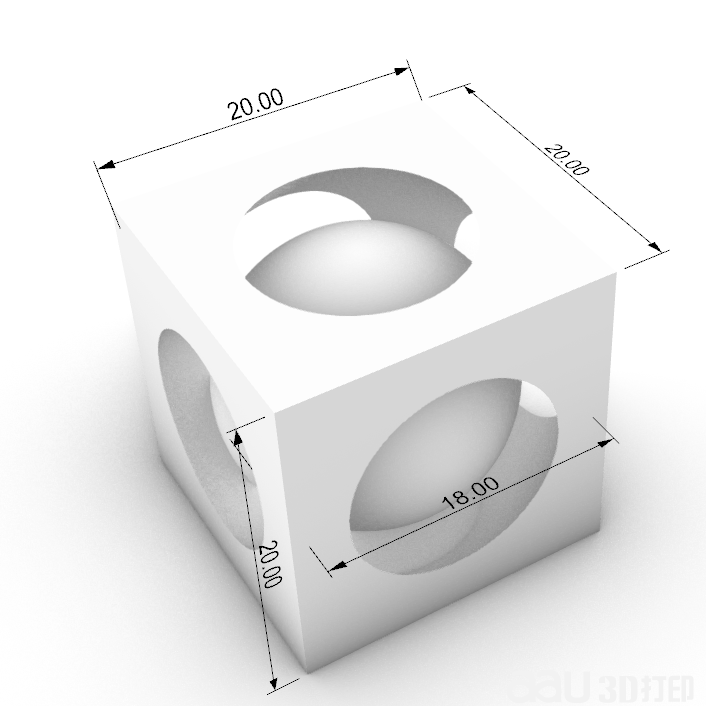 立方体和小球STL模型