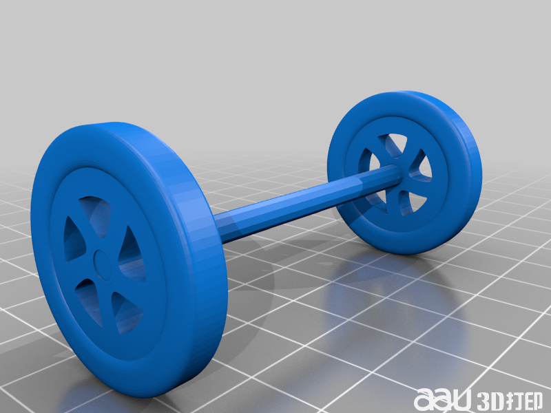 带轮子的气球车轴STL 3D模型