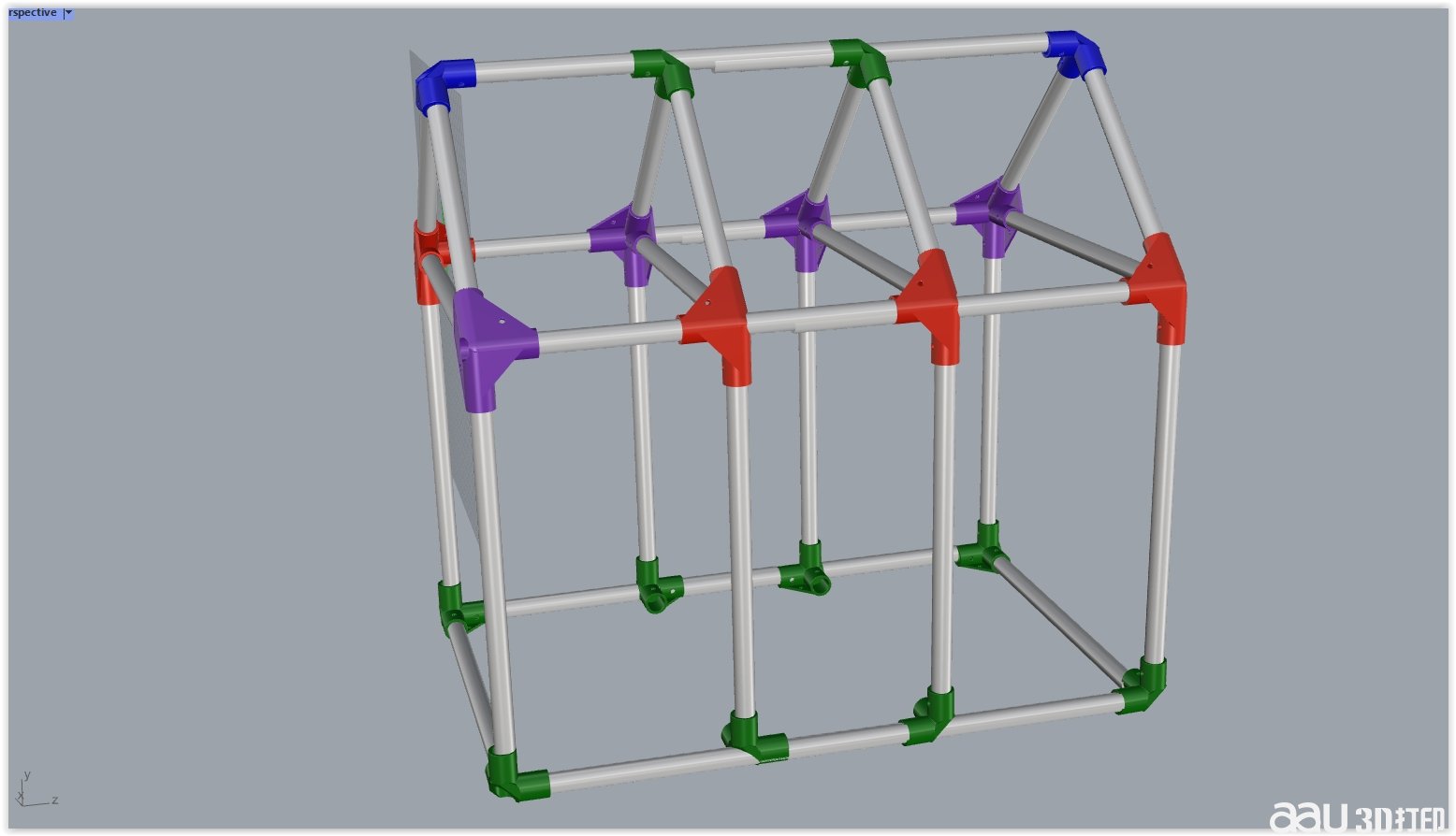 温室 12英寸导管3D打印角STL模型