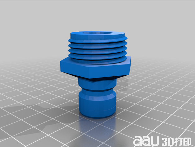 外螺纹花园水管快速连接适配器 无支架stl模型