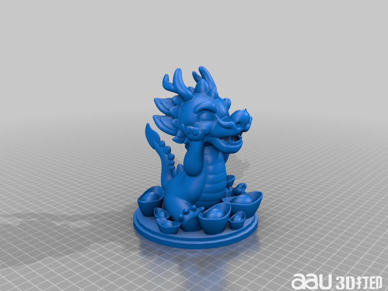 可爱的中国龙STL模型