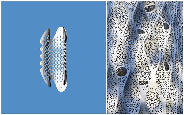建筑师使用建筑外壳花边结构开发3D打印气管支架原型