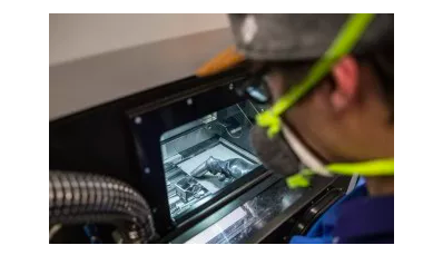 3D打印机的加工仓内部