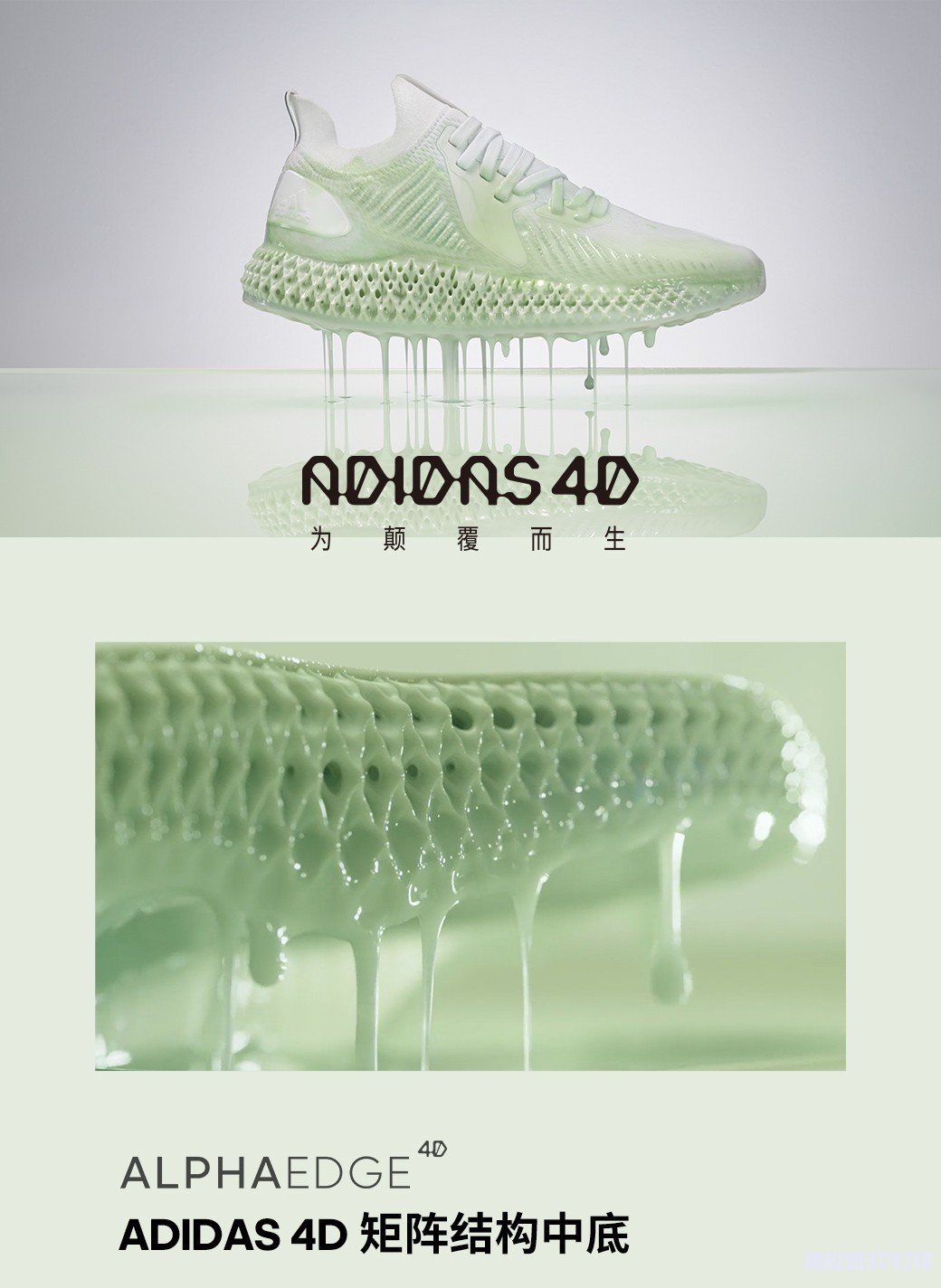 阿迪达斯Futurecraft 4D系列3D打印鞋子