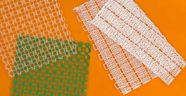 3D打印网格材料，通过调整波浪结构改变材料性能。